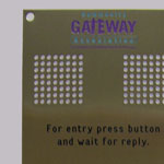 ACORN Stairlifts Door Entry Panels CNC Engraved by Alexander Pollock