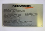 Miswaco Instruction Plates CNC Engraved by Alexander Pollock
